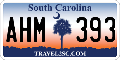 SC license plate AHM393