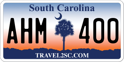 SC license plate AHM400