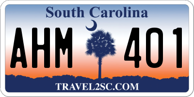 SC license plate AHM401