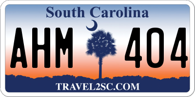 SC license plate AHM404