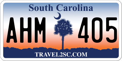 SC license plate AHM405