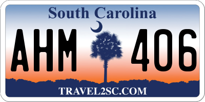 SC license plate AHM406