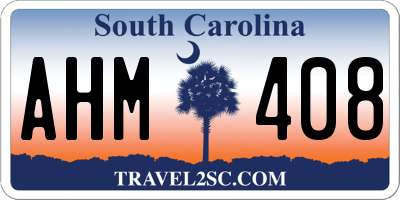 SC license plate AHM408