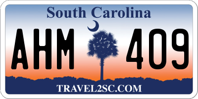 SC license plate AHM409