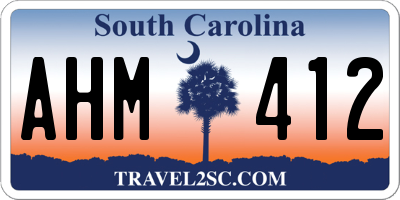 SC license plate AHM412
