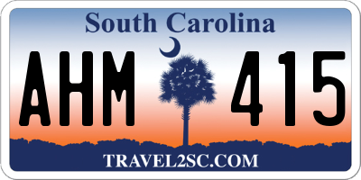 SC license plate AHM415