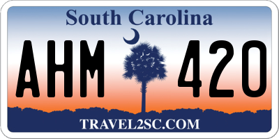 SC license plate AHM420