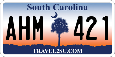 SC license plate AHM421