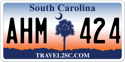 SC license plate AHM424