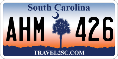 SC license plate AHM426