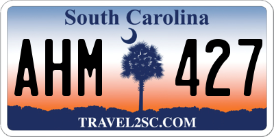SC license plate AHM427