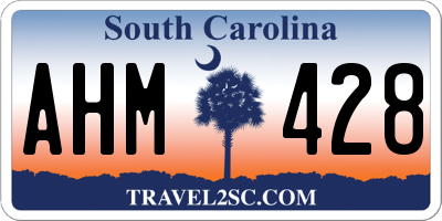 SC license plate AHM428