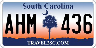 SC license plate AHM436