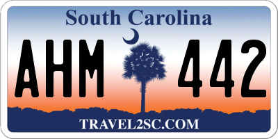 SC license plate AHM442