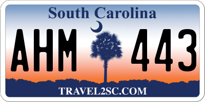 SC license plate AHM443