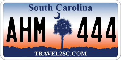 SC license plate AHM444