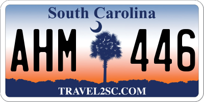 SC license plate AHM446