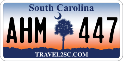 SC license plate AHM447
