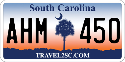 SC license plate AHM450