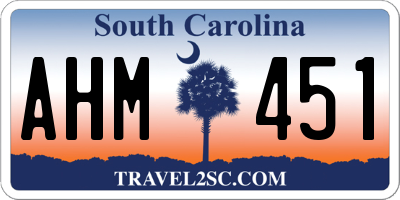 SC license plate AHM451