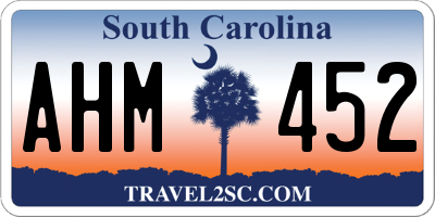 SC license plate AHM452