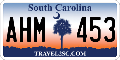 SC license plate AHM453