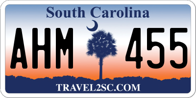 SC license plate AHM455