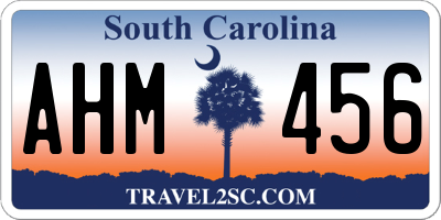 SC license plate AHM456
