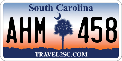 SC license plate AHM458