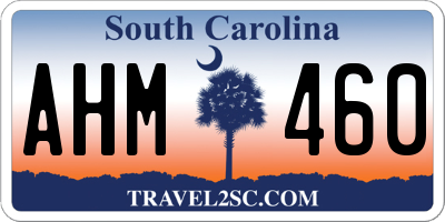 SC license plate AHM460