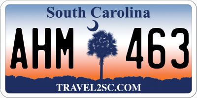 SC license plate AHM463