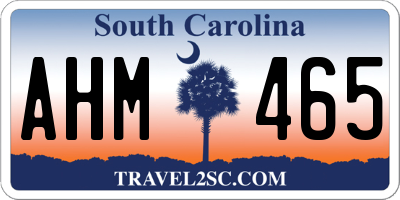 SC license plate AHM465