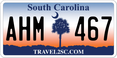 SC license plate AHM467