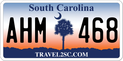 SC license plate AHM468