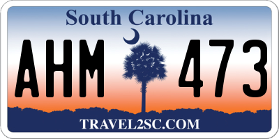 SC license plate AHM473