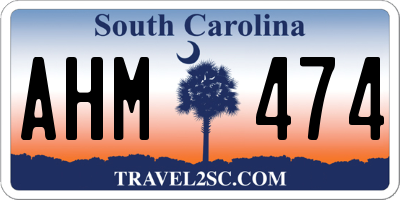 SC license plate AHM474