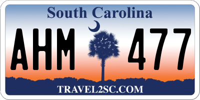 SC license plate AHM477