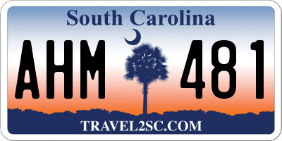 SC license plate AHM481