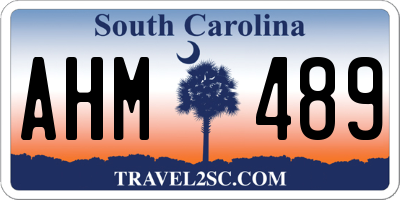 SC license plate AHM489