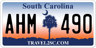 SC license plate AHM490
