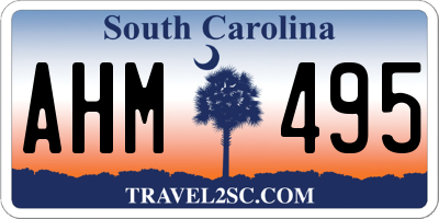 SC license plate AHM495