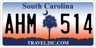 SC license plate AHM514