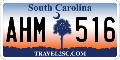 SC license plate AHM516