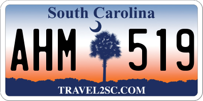 SC license plate AHM519