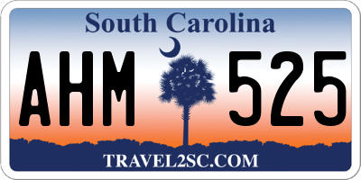 SC license plate AHM525