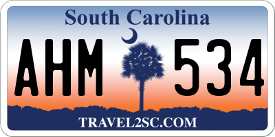 SC license plate AHM534