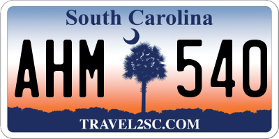 SC license plate AHM540