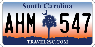 SC license plate AHM547