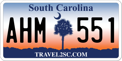 SC license plate AHM551