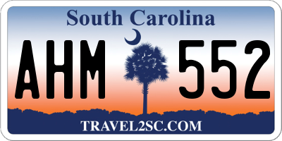 SC license plate AHM552